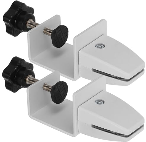 SUPVOX Clip de Support de Partition en Alliage d'Aluminium, Lot de 2 Clips Amovibles sans Perçage, Adaptés pour Écran Mobile de Bureau en Environnement Professionnel