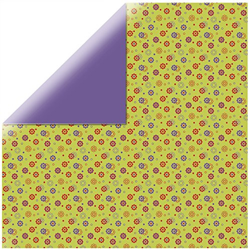 Rayher 71687000 Origami Papier Blüten, 10x10cm, Beutel 65Stück, Gün/Blau