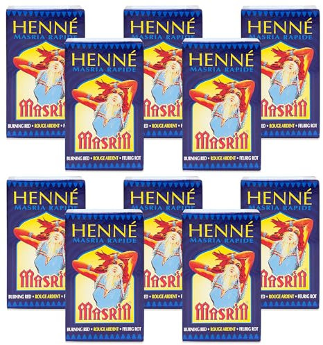 Henna Fiery Red Auburn Henna Hair Dye Powder (10 Pack)