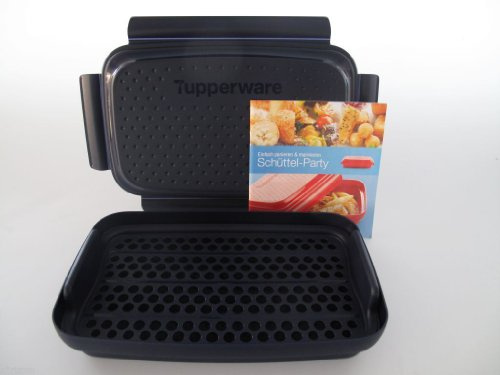 TUPPERWARE Küchenhelfer Flip & Shake blau Panieren Marinieren Schüttel Party