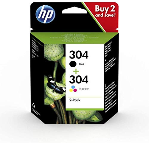 HP 304 Tintenpatrone, Schwarz, 2 Stück und Farbe, 2 Stück