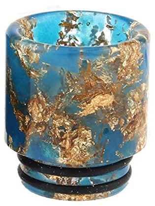 810 punta de goteo de resina para rdt rta rdta como TFV8 Big Baby / TFV12 Prince / ijust 3 / ELLO Duro / Pharaoh Mini / ammit 25 / Creed RTA Atomizer ,Sin tabaco ni nicotina ( Color : Blue Golden )