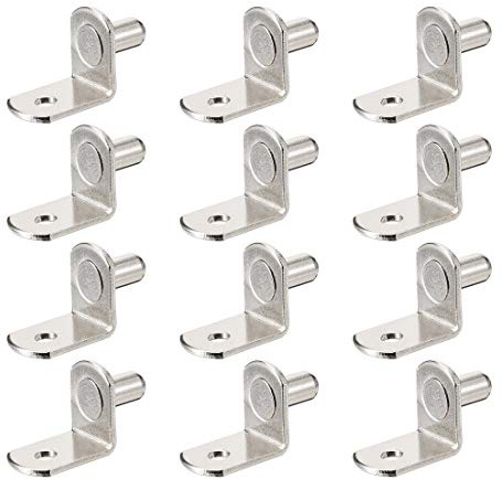 sourcing map 30Stk. Regalstütze 6mm Stütze Schrank Regal Halterung Keil | L-Form, Mit Loch