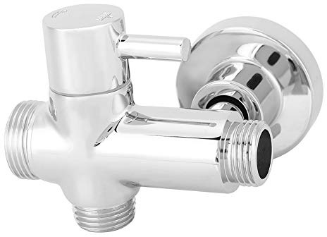 Inverseur de Douche, G1 / 2 Adaptateur de Douche en Laiton de Salle de Bains en Laiton Arrondi fixé au Mur avec Accessoires de Base Séparateur de Douche à 3 Voies pour Cuisine de Salle de Bains