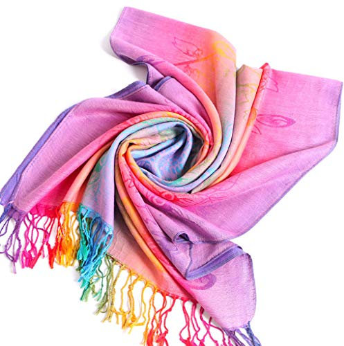 Lazzboy Frauen Lady Fashion Folk-custom Retro Quaste Schal Wrap Travel Schals Damen Pashmina Stola Für Schultertuch Eleganter Mit Floralem Muster In Vielen Farben(J)