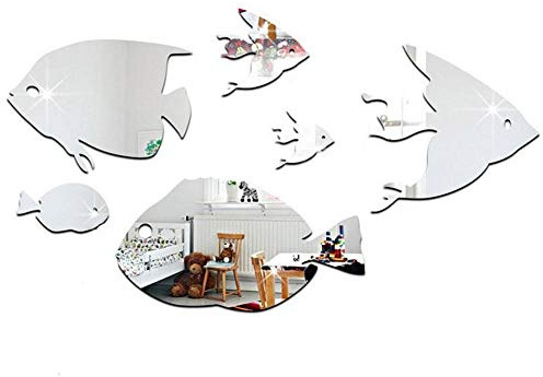 Wandtattoo Spiegel wasserdicht schimmelresistent aus PVC für Badezimmer und Kinderzimmer, Selbstklebend ohne Rückstände bei Entfernung, Ideal für Nassräume Mietwohnungen Wohnzimmer