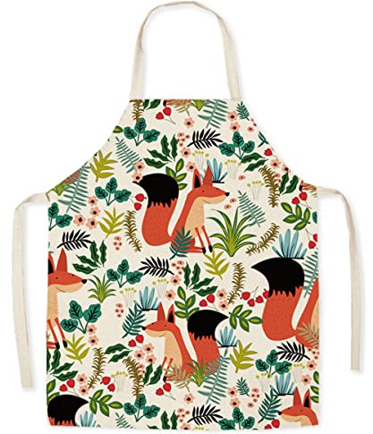 Eyands Kinderschürze zum Kochen und Backen - Niedliche Leinenmuster-Küchenschürze für Kinder zum Kochen und Malen, Gartenschürze