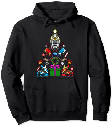 Eishockey-Weihnachtsbaumschmuck, X-Mas, Hockeyspieler, Geschenk Pullover Hoodie