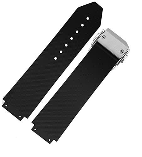 SCHIK Für Hublot armband BIG BANG authentisches Uhrenarmband edelstahl schnalle freies werkzeug Neue schwarze Silikon Männer Gummi armband 25 * 19mm