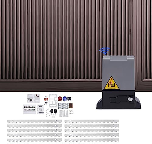 Schiebetorantrieb Toröffner Elektrischer Torantrieb Schiebetor Motor Werkzeugset 800kg Geeignet für Hotels Fabriken Schulen
