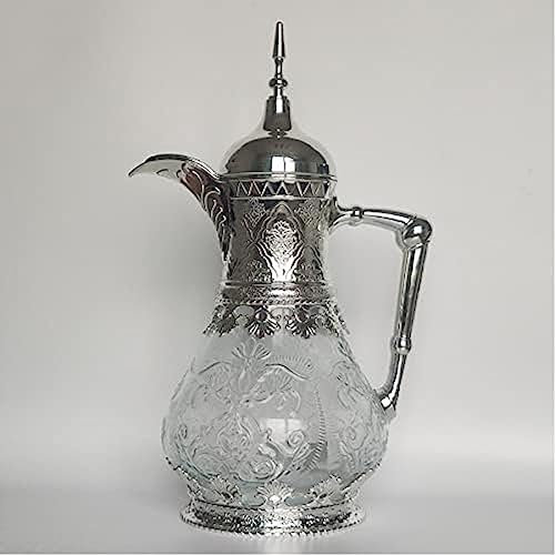 Tetera Marroquí 1,6 L, Tetera De Latón, Con Filtro Integrado, Modelo Tradicional, Tetera Árabe, Tetera, Calentador De Té,2,Friendly32