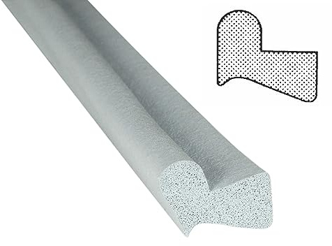 Moosgummidichtung, Stahlzargendichtung, Türdichtung, Ersatzdichtung, MD 1507, Breite:17mm, Höhe:14mm zum einstecken (5 Meter)
