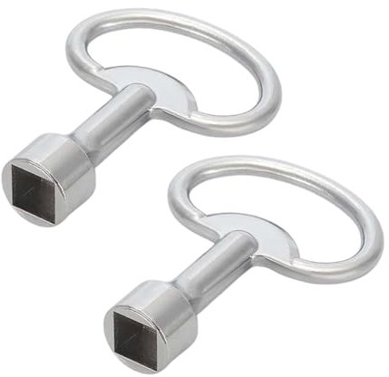 Moguri® 2 chiavi quadrate, valvola a chiave quadrata, 8 mm, chiave di sfiato, chiave di spurgo, chiave di sfiato del riscaldamento, per scatola del contatore dell'acqua, colore argento