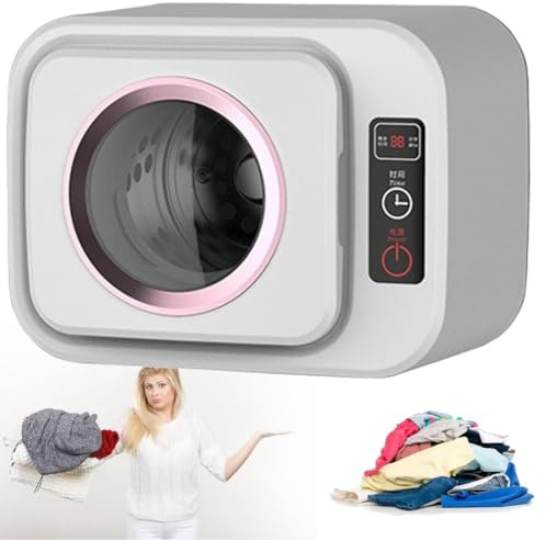 X&Z-XAOY Compact Mini Vented Tumble Dryer Portable Freestanding Table Top Dryer Electric Clothes Dryer Mini Spin Dryer Perfect For Counter Top Use (Color : White)