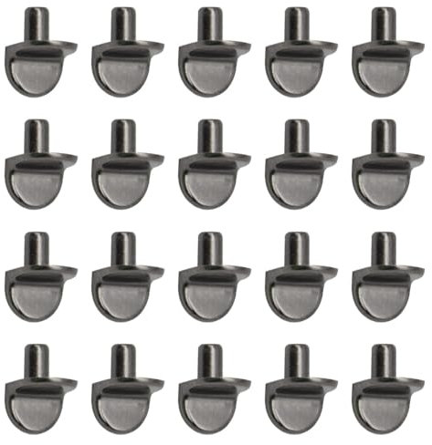 Ruidee 50 supporti per scaffali, a forma di L, per ripiani, 5 mm, per scaffali, armadi, (TJ-XL/Gunmetal Black)