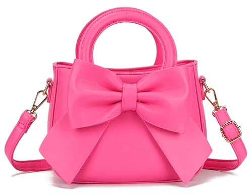 Stylish Women's Bow Style Faux Leather Cross Body,Side Shoulder,Top Handle Party Clutch Hand Bag