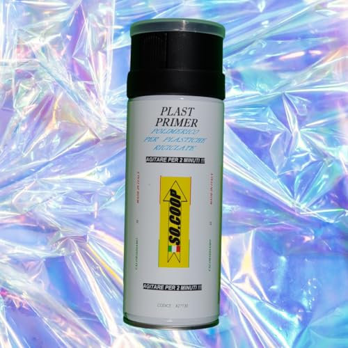 Plast Primer SPRAY 400ML PER CARROZZERIE, FAI DA TE PER AUMENTARE ADESIONE COLLE BICOMPONENTI, STUDIATO PER LE PLASTICHE RICICLATE, DA UTILIZZARE PER PARAURTI AUTO E PLASTICHE MOTO IN PRE VERNICIATURA