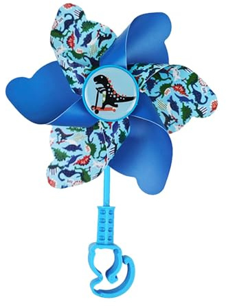 Bitong Fahrrad-Windrad – Dinosaurier-Muster Fahrrad Windrad für Lenker – Fahrrad-Ornament-Zubehör für Kinder, Radsport Spaß für Kinderfahrräder, Laufräder, Kinderwagen
