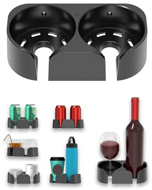 NOTMBESTM Shower Drink Holder for Beer, Drink, Wine, Bottle, Can, Coffee, Shower Beer Holder Fit for Wall or Desk Cup Organizer, Shower Cup Holder for Bath Wine Glass, Give It as a Gift (Black)