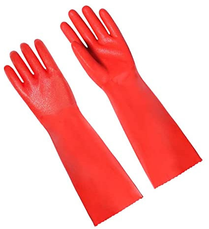 SECFOU Thick Kitchen Cleaning Gloves Dishwashing Gloves Non-slip Grip Warm Work for Housework
