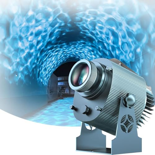 Dynamic Water Wave Projector Lamp, Waterproof Ocean Ripple Effect Lights, Dj Effect Light with Wireless Remote, Led Landscape Lighting for Indoor Outdoor Mall Store Park Bar Ktv Restaurant 85W/4-8M