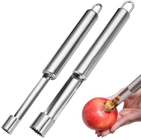 2 Stück Apfelentkerner,Apfelentkerner Apfelausstecher,Apfelausstecher,Apfelkernausstecher,Apfelstecher,Apfelausstecher Edelstahl,Apfelkernausstecher Aufhängeöse Obstentkerner Für Obst Entkernun