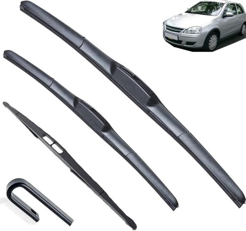 CaoYH Auto Scheibenwischer Kompatibel für Opel Corsa C Hatchback 2000-2006 Wischer Set Windschutzscheibe Fensterbürste Wischblatt Satz Auto Zubehör
