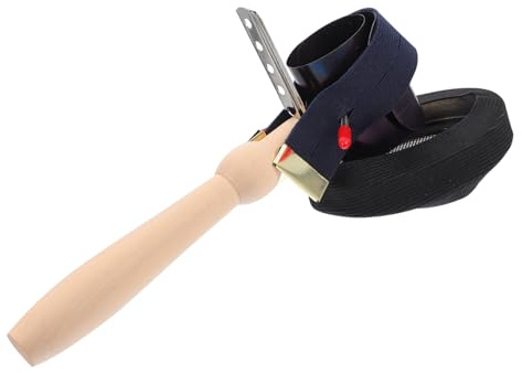 Porta Moxa Portatile Anello Regolabile, Set 1 Pezzo | Acciaio Inossidabile e Legno, Vassoio Incluso, Nero, per Casa e Salone di Bellezza Colore Casuale