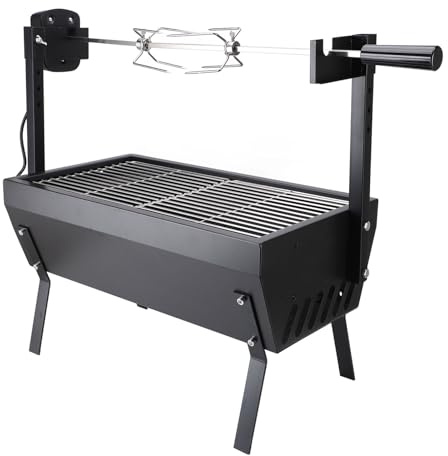 Naroote Kit de Gril d'agneau, Brover électrique 2-3 UPM 55,1 Livres Charge pour le Camping (Prise UE)