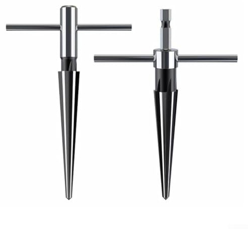T Handle Tapered Reamer Set, Tapered Hand Reaming Tool Handles For Wood Metal Plastic Chamfering Screw Sinking Holes