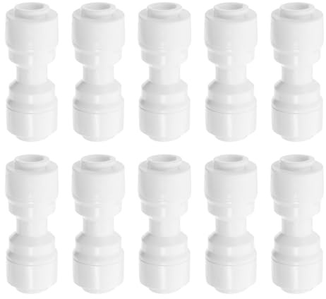 GARIOUANS Conectores De Nebulización De Agua 1/4 Rápido para Pulverizadores Agrícolas y Riego Exterior, Accesorios Rectos Blanco, Kit 10 Piezas Conexión Directa
