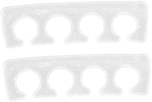 LALADEFIEE 2 Stück Pediküre Separator aus Weichem Silikon für Damen Bequemer Zehenspreizer zur Verhinderung von Reibung für Nagelstudios und Privaten Gebrauch