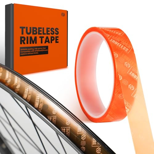 CNCLOL Tubeless-Felgenband, Tubeless-Felgenband, 19 mm/21 mm/23 mm/25 mm/27 mm/30 mm/32 mm/35 mm, Tubeless Rim Tape, für Röhrenräder, Papa, Fahrrad, Straße/Mountainbike, transparent