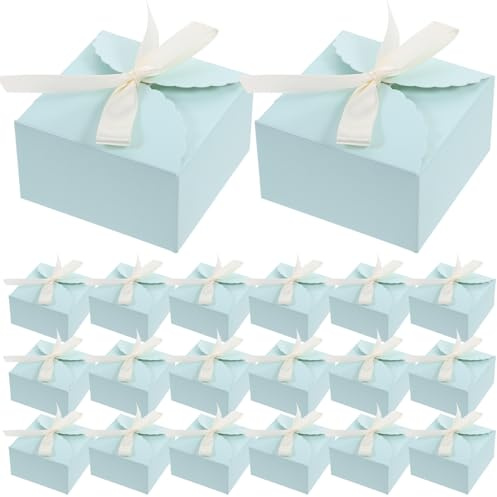 SAFIGLE 20stücke Quadratische Geschenkboxen Verpackung Boxen für Süßigkeiten Snacks Gastgeschenke Party Supplies Bastelarbeiten Feste Hochzeiten Geburtstagsfeiern Babypartys Leicht