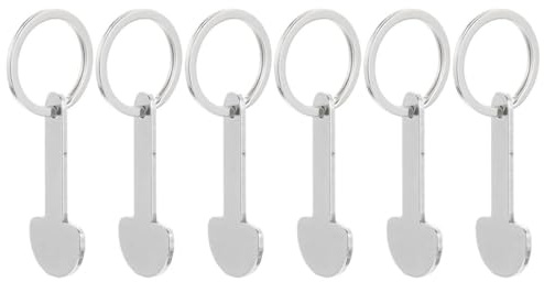 ELAYARD 6pcs Metal Shopping Trolley Tokens Keychain Set with Hanging Token Keyrings for Supermarket Cart Release and Convenient Trolley Remover Pendant