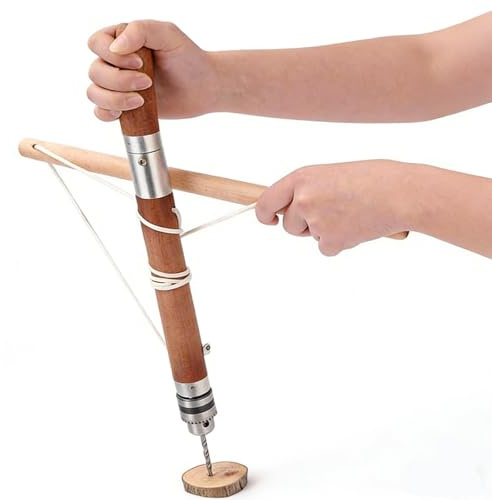 Broca de refuerzo for madera, taladro manual for carpintería vintage, herramienta de taladro manual manual for carpintería tradicional, sujeción de 1,5 a 10 mm, con broca de 5 mm, rodamiento