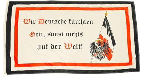 Fahne Flagge Deutsches Reich - Wir Deutschen fürchten nur Gott - 90 x 150 cm