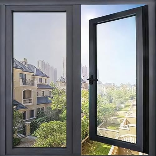 Película de Espejo Unidireccional 100 x 220 cm Bloqueo de Rayos UV y Calor Película de Espejo Versátil para Ventana con Herramientas de Instalación para Hogar Oficina, Plata