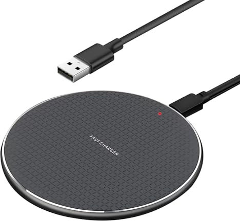 35W Fast Wireless Charger Qi Charging Pad for iPhone Samsung Galaxy | Ultra-Slim Charging Station for iPhone 17/16/15/14/13/12/11 Samsung Galaxy S26/S25/S24/S23/S22/S21 USB-C Cable
