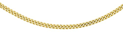 CARISSIMA Collana da Donna in Oro Giallo 9 ct, Catena Groumette a Taglio Diamante da 0,8 mm, Lunghezza 41 cm