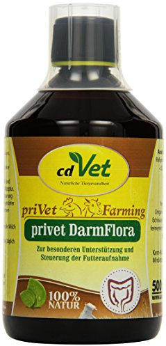 cdVet Naturprodukte privet DarmFlora 500 ml - Schwein, Geflügel, Kaninchen - Nahrungsergänzung - Verdauungsprobleme + gestörte Darmflora - Darmunterstützung - Förderung - Anregung des Immunsystems -