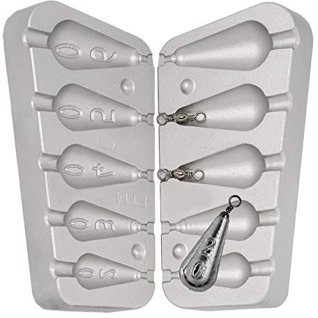 Pera Plomo Pesca Peso Molde 5 en 1 20-30-40-50-60 g/Carpa Pesca En Barco …