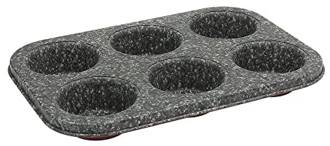 Tognana Sweet Cherry Stampo 6 muffin, Acciaio al Carbonio, rosso