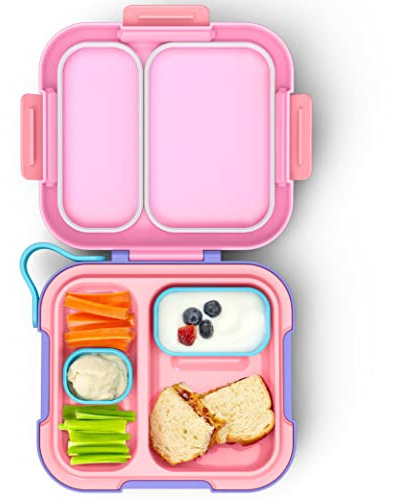 Zoku ZK311-PK Bento Box, Silicone, Neat Bento, Pink