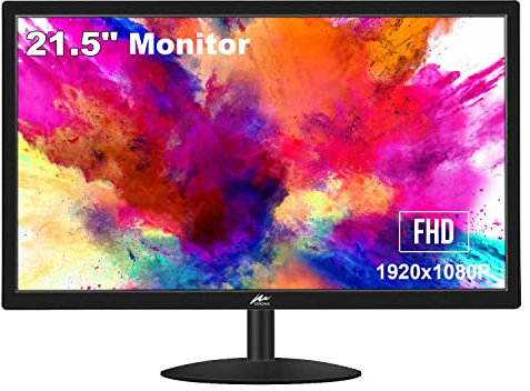 21.5 Inch Business Computer Monitor Kenowa FHD 1080P 75Hz Gaming Monitor,VA Eye Care Colors Screen NTSC 72% HDMI VGA LED Monitor for PS3 PS4 Laptop Raspberry pi PC CCTV Home Office