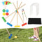 Jopassy Krocket Croquet Krocket Spiel, 2-4 Spieler Croquet Set, Kinder Erwachsene Familie Outdoor Gartenspiel, Geschicklichkeitsspiel Holz Krocketspiel, mit Tasche