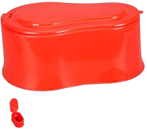 Healeved Baño de Emergencia Portátil de Plástico Rojo para Adultos