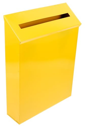Kisangel Boîte Aux Lettres Vintage Murale Boîte à Courrier Décorative Jaune pour Intérieur et Extérieur Accessoire Pratique et Élégant pour et Suggestions