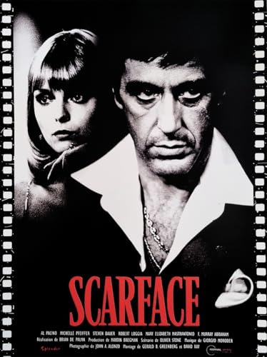 KUSTOM ART Dekoratives Poster für die Wand, Serie Filme, Proms, Scarface Al Pacino, Druck auf Karton, 40 x 30 cm, ohne Rahmen