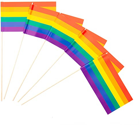 Everflag Papierfähnchen: Regenbogen 50er Packung